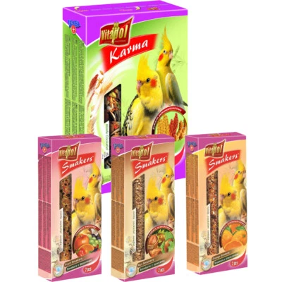 VITAPOL SET 3+1 Smakers-Kolben+Alleinfuttermittel für Nymphensittiche