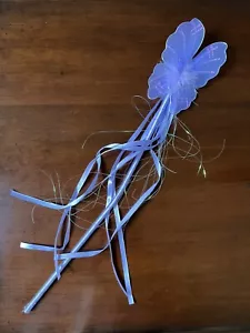 Accessorio Costume Bacchetta Fata Farfalla Viola Halloween Principessa - Foto 1 di 12