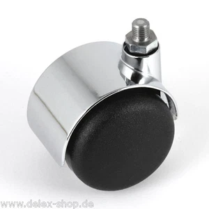 Möbelroll 50 mm für USM Haller Rolle Weichbodenrolle Chrom ohne Bremse verchromt - Bild 1 von 1