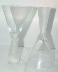 Artland Prescott Martini Hand Blown Glass Frosted Honeycomb Stem Brutalist - Picture 1 of 9