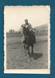 Yugoslavian Army, military army, soldier on horseback, vintage photo 1940 Bosnia - Picture 1 of 2