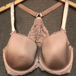 Adore Me Mauve Molded Cups Lace Detail Racerback Bra Womens 40DD - Picture 1 of 11