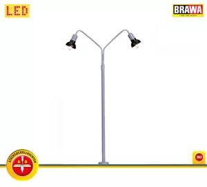 BRAWA 84055 Spur H0 LED-Bogenleuchte Stecksockel, doppelt, 105 mm hoch - Bild 1 von 1
