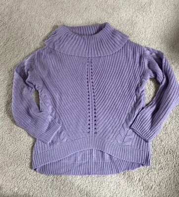Suéter de cuello alto con dobladillo alto lavanda Rue 21 para mujer talla grande  Foto 1 de 4