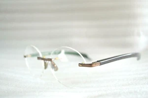 NEW AUTHENTIC MORGENTHAL FREDERICS BLACKHAWK2 CPR/BRN-GRN EYEGLASSES - Picture 1 of 6