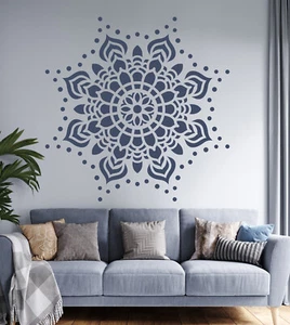 Mandala Wall Stencil LARGE Home Decor Shabby Chic Furniture Fabric Reusable DL11 - Picture 1 of 21