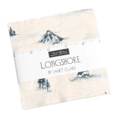 MODA Charm Pack- Longshore- Contains 42  pieces measuring 5" squares - Image 1 of 4