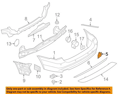 BMW OEM 2016 328i GT xDrive parachoques trasero gancho tapa ojo cubierta 51127384417 Foto 1 de 2