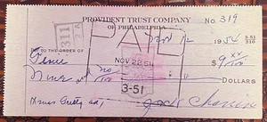 Jack Chanin Signed Check - Picture 1 of 2