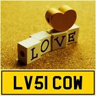 ❤ LOVES COW LOVE COO MOO COWS FARM BAA GUN TUP PRIVATE REG NUMBER PLATE LV51 COW