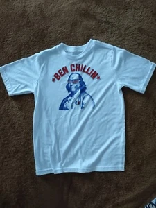 Unisex Kids T-Shirt Graphic Tee Sz S 6-7 Red White Blue Patriotic Ben Chillin - Picture 1 of 3