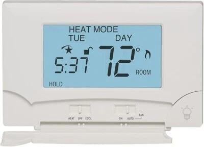 Lux TX9600TS Touchscreen Programmable Thermostat - White - Image 1 of 4