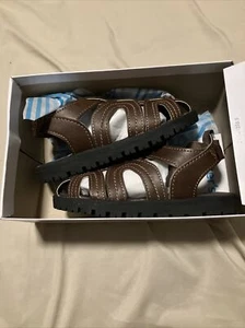 Carters 10 NWT Toddler Boys Brown Sandals - Picture 1 of 4