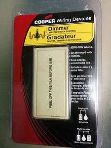 New COOPER Master Touch Control 600W Decorator Dimmer IVORY Face 6470V - Picture 1 of 3