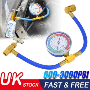 R134A Car Air Conditioning Refrigerant Recharge Measure Kit Hose Gas Gauge A/C - Picture 1 of 13