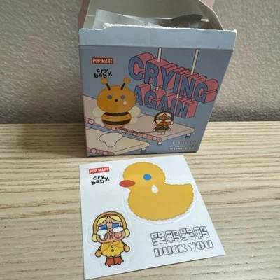 USA AUTHENTIC POP MART Crybaby Crying Again Plush Badge/ Brooch Pin duck you - Image 1 of 3