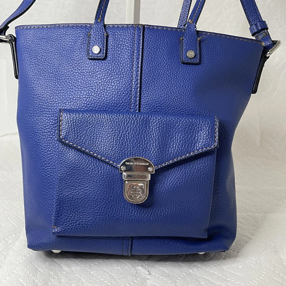 Dana Buchman Tote Bag Womens Pebble Leather Zebra Lining Shoulder Purse Handbag - Image 1 of 4