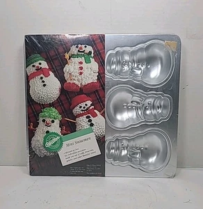 Wilton Enterprises Mini Schneemann Kuchenform Formen für Cupcakes Brownies Jello - Neu aus altem Lagerbestand - Bild 1 von 6