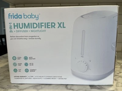 Frida Baby 3-in-1 XL Top Fill Humidifier for Bedroom, Allergy Relief, 6L Tank - Image 1 of 4
