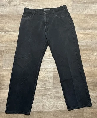 复古 Y2K 男式 Levi's SilverTab 牛仔裤 38x32 宽松版型黑色深洗 2001 — 第 1/4 张图片