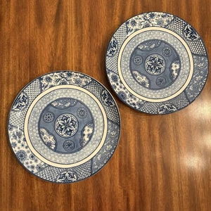 "Juego de 2 - 222 platos de almuerzo de ensalada de la quinta dinastía azul diseño 'C' - 10,5""" - Imagen 1 de 6