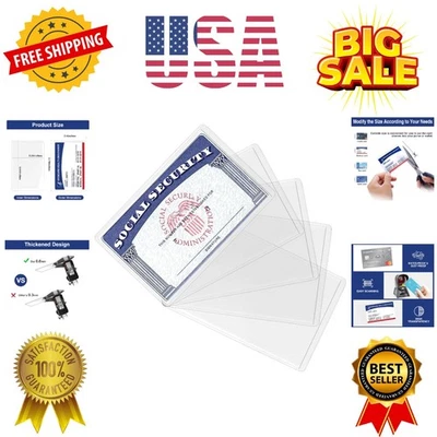 Paquete de 5 nuevas fundas protectoras para tarjeteros Medicare, 12 mil PVC transparente agua blanda... Foto 1 de 4