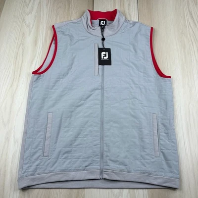 Chaleco híbrido acolchado de golf con cremallera completa gris absorbente de humedad FootJoy grande nuevo con etiquetas Foto 1 de 4