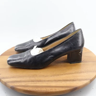 Zapatos de salón Enzo Angiolini Monarchy de cuero negro (8 1/2) tacón alto 2-1/4"" Foto 1 de 4