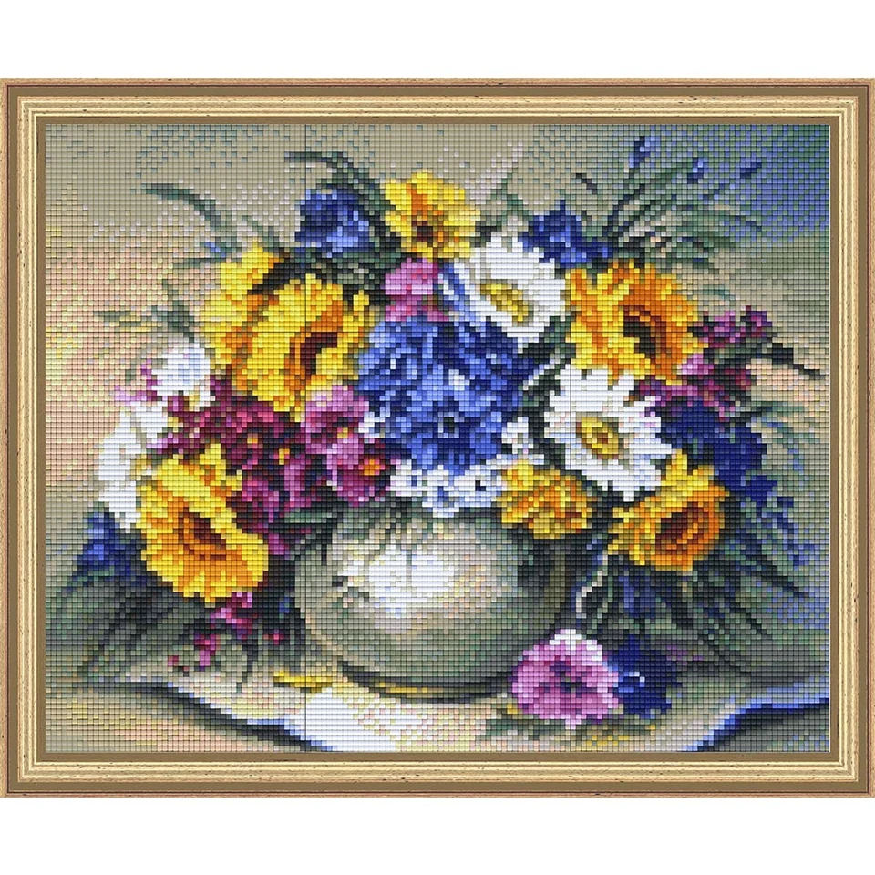 PixelHobby Colorful Bouquet Kit & Frame Mosaic Art Kit - Image 1 of 1