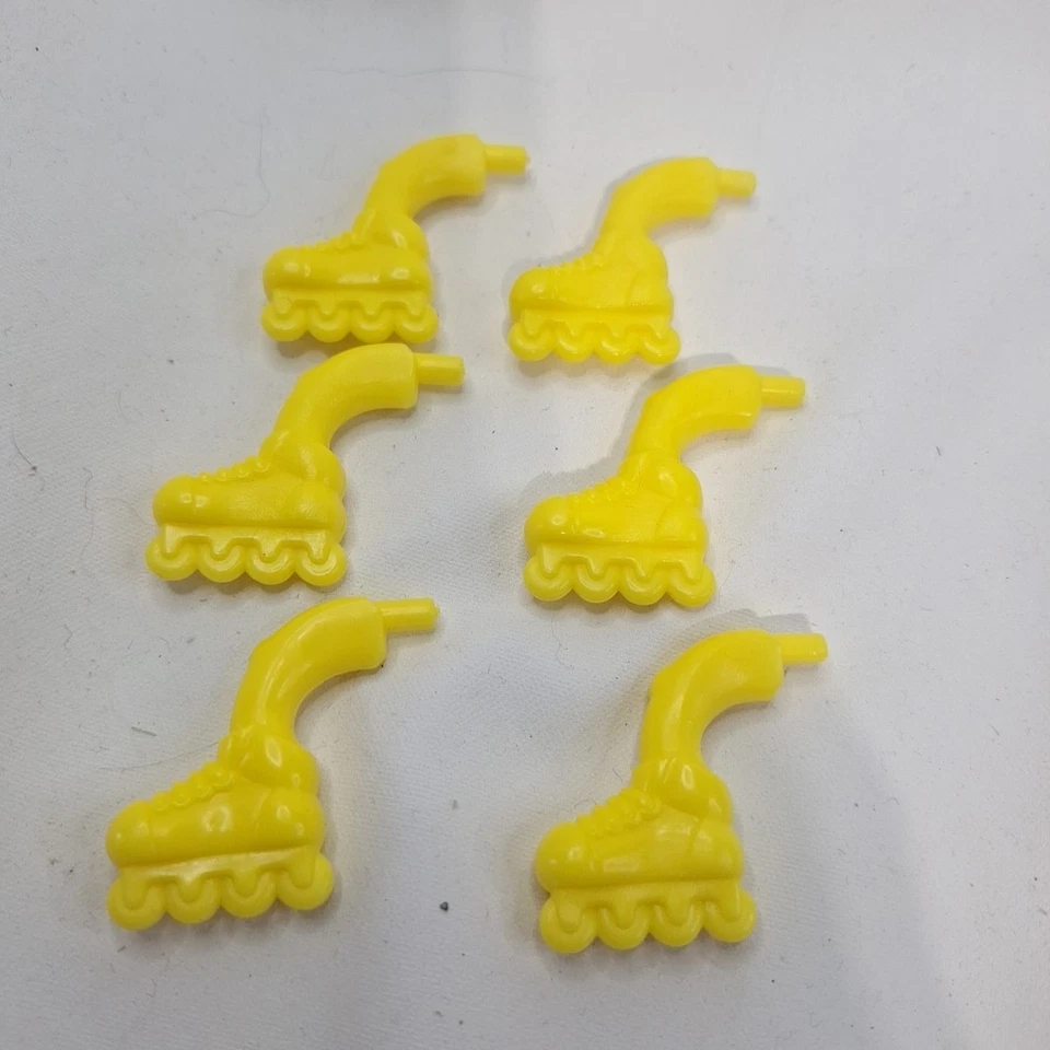 6 Cootie Game Replacement Parts 1999 Skates Legs Rollar Blade Bugs Goofy Yellow  - Image 1 of 1