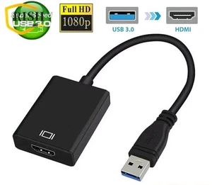 USB 3.0/2.0 auf HDMI Adapter 1080p Full HD Multi-Display Video-Audio-Konverter - Bild 1 von 9