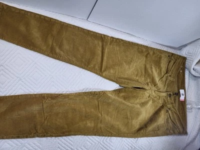 Pantalones para mujer CAbi 12 amarillos mostaza ajustados pana estilo Umber 3197 tiro bajo Foto 1 de 4
