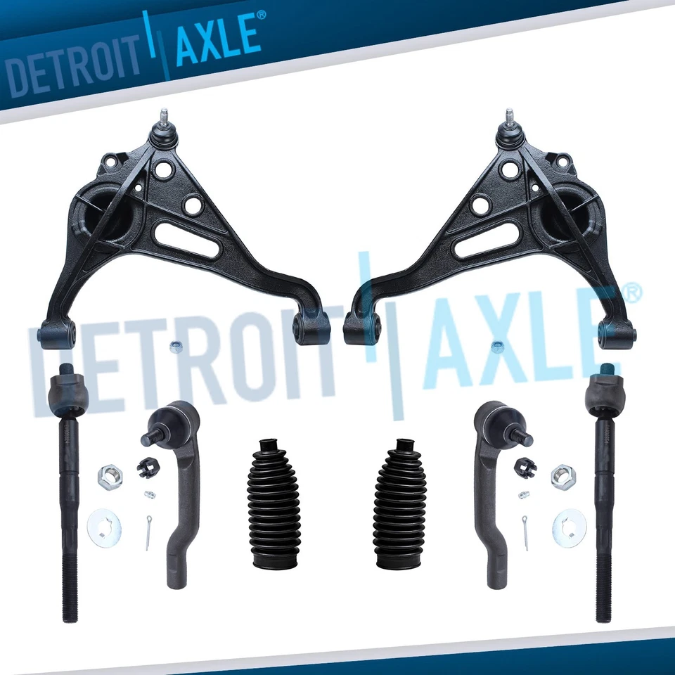 8pc Front Lower Control Arms Tie Rods for 1999-2004 Chevy Tracker Suzuki Vitara - Image 1 of 4
