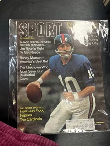 SPORT Magazine, OCTOBER 1968, NEW YORK GIANTS' FRAN TARKENTON Cover, CURT FLOOD! - Picture 1 of 1