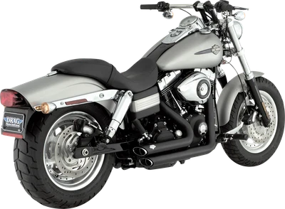 Vance & Hines 47317 Shortshots Staggered Matte Black Exhaust 06-09 Harley Dyna - Imagem 1 de 3
