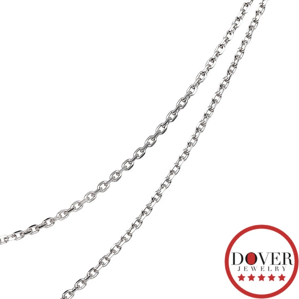 Chopard 18K White Gold 16.5" Multi Row Chain Necklace 6.6 Grams NR - Image 1 of 4