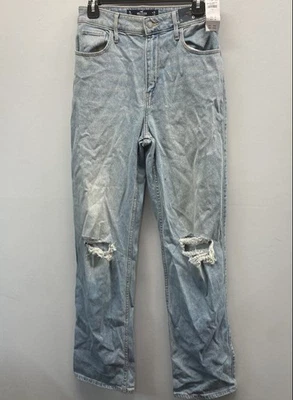 NWT Hollister Womens Light Wash Ultra High-Rise Dad Jeans Vintage Stretch W28 - Image 1 of 4