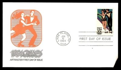 Mayfairstamps US FDC 1984 New York Skating olympics First Day Cover aau_48949 - Image 1 of 2