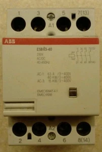 3 PCS ABB ESB63-40-230AC/DC Installation Contactor GHE3691102R0006 - Picture 1 of 3
