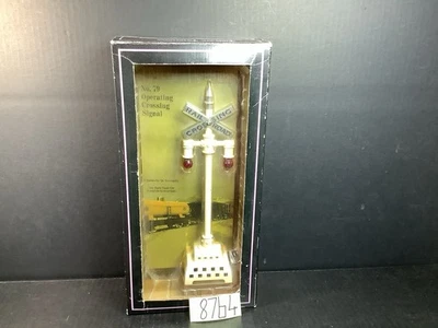 + MTH Standard Gauge Tinplate # 79 Ivory Flashing Highway Signal 10-1046 LN,OB - Image 1 of 4