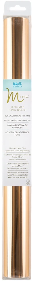 Lámina reactiva We R Minc 10 pies - oro rosa - paquete de 3 Foto 1 de 1