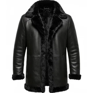 Men’s Jordan Craig Denali Shearling Faux Fur Jacket Black Warm Winter Coat 2025 - Picture 1 of 4