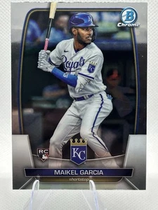 2023 Bowman Chrome Maikel Garcia #30 RC Rookie Card Kansas City Royals - Foto 1 di 2