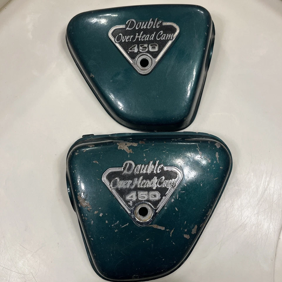 Honda CB450 CL450 1971 70-74 OEM cubierta lateral izquierda derecha carenado cubiertas de caja de aire Foto 1 de 2