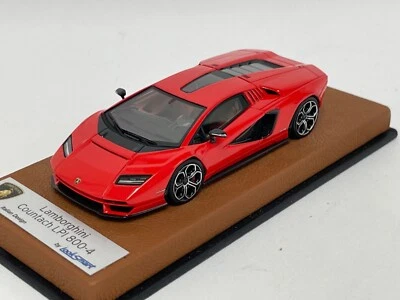 1/43 Looksmart Lamborghini Countach LP_ 800-4 En Rojo Sobre Base De Cuero - Imagen 1 de 4