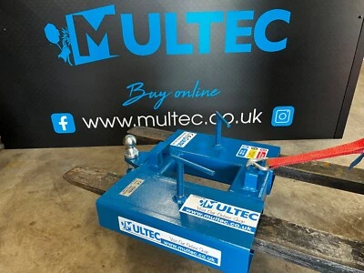 Double Fork Hitch Attach BLUE  (Forklift Telehandler Front Loader Trailer) - Image 1 of 4