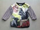 Phister & Philina Black Squirrel and Rabbit Picture Shirt Age 1.5 Years Girls