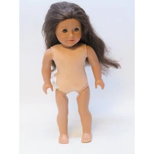 2012 American Girl 18" Doll Brown Hair Brown Eyes Nude - Picture 1 of 9