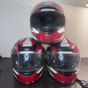 Lot Of Three (3) Bell Zephyr Snowmobile/Motorcyle Full Face Helmets 2 Medium 1 S - Picture 1 of 13