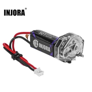 INJORA Aluminum Acrylic Transmission with 050 Brushed Motor 50T for SCX24 AX24 - Picture 1 of 14